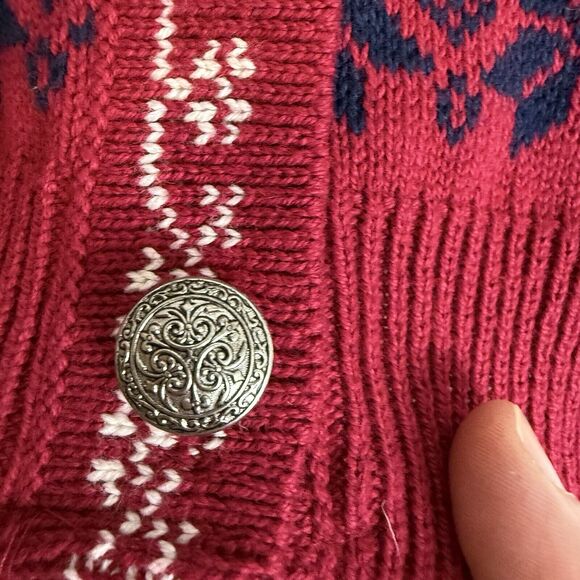 NWT Vintage Lady Pinnacle Nordic Christmas Cardigan Sweater Womens Large - Picture 3 of 14